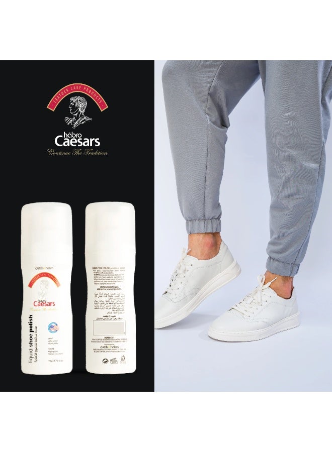 Dutch & Habro Caesars Liquid White Shoe Polish High Gloss Water Resistant 75 ML - Image 2